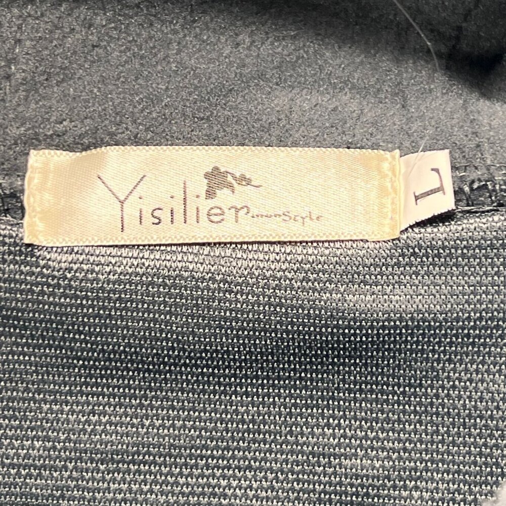 Yisilier Hooded Pullover Sweatshirt Gray Unique Layered Sleeves Pocket L Mens - Picture 5 of 13
